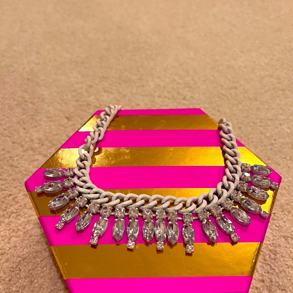 Baublebar White Crystal Statement Necklace